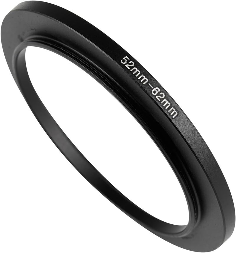 JOYTOLIN 52-62mm Metal Step-Up/Down Ring Adapter Compatible with Mirrorless Cameras DSLR Lens, UV CPL ND Filter Thread Converter, Black - Image 1